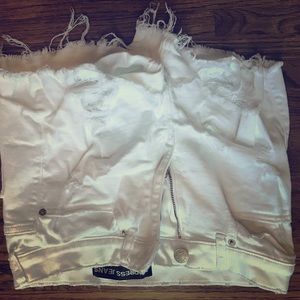 White express denim cut off shorts